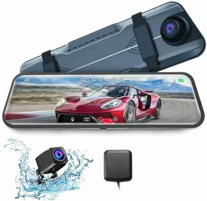 10'''' UHD 4K Touchscreen Mirror Dash Cam Backup Camera Front and 1080P  Rear View with GPS WiFi