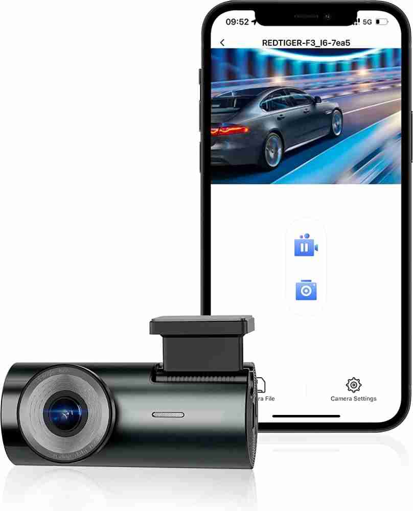REDTIGER 4K 3 Channel Dash Cam, 5G WiFi Front and Rear Inside