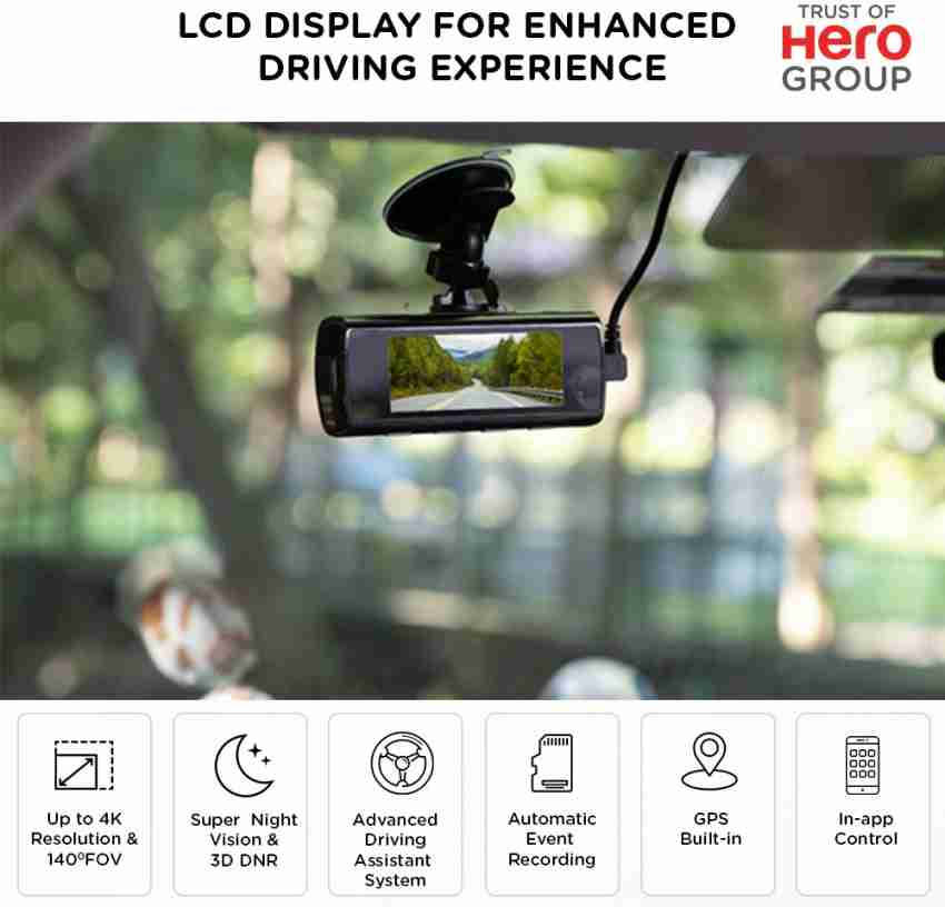 Qubo HCA04 Smart Dashcam Pro 4K from Hero Group Built-in Wi-Fi GPS Upto 1TB SD  Card Vehicle Camera System Price in India - Buy Qubo HCA04 Smart Dashcam  Pro 4K from Hero