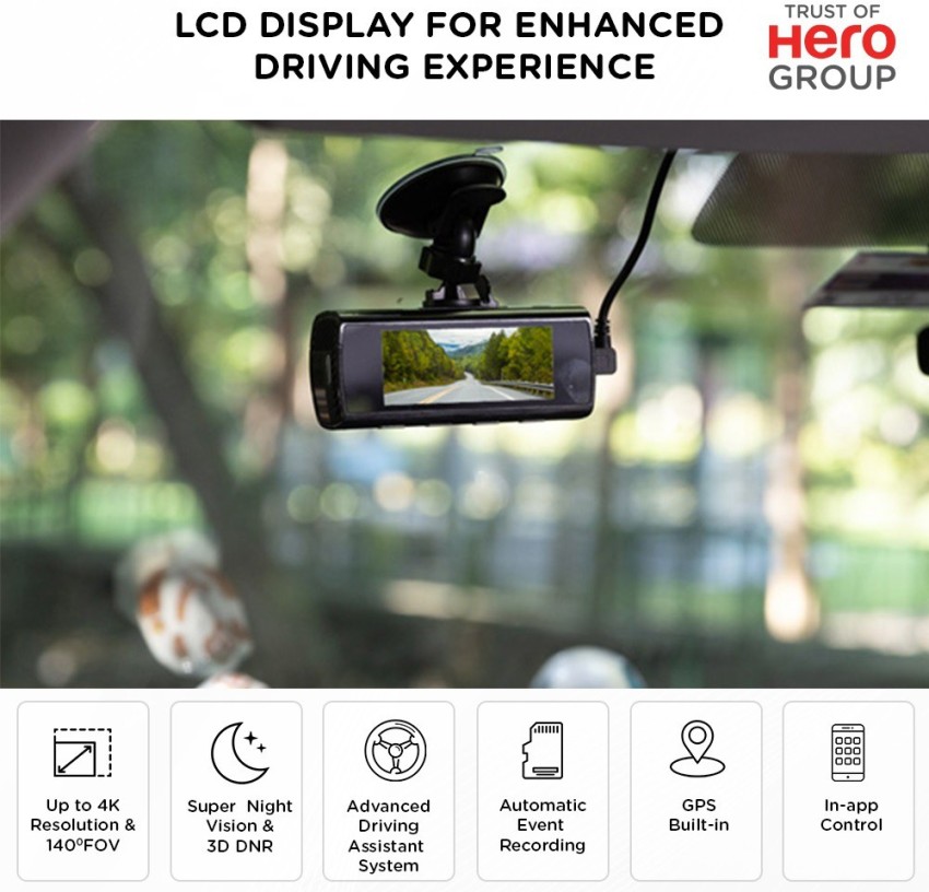 Buy Qubo Dashcam Pro 4K + Rear Camera Set (Built-in GPS, 4K