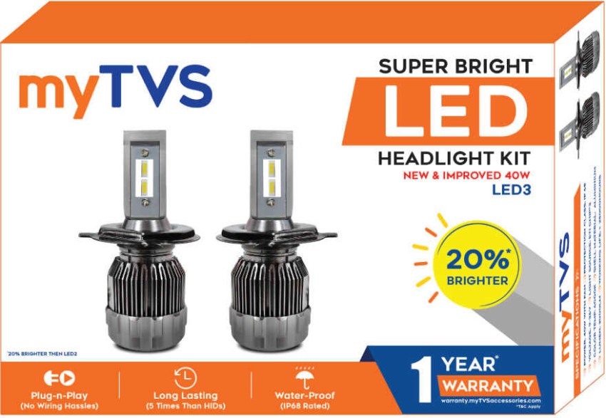 MYTVS H7 LED Bulb 40W 6000K Super Bright Headlight Kit Vehical HID Kit Price  in India - Buy MYTVS H7 LED Bulb 40W 6000K Super Bright Headlight Kit  Vehical HID Kit online
