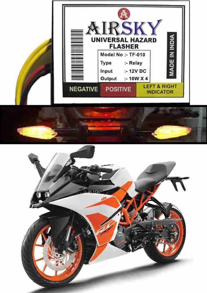 AIRSKY Front Rear Side Flasher Indicator Light for KTM RC 200 Price in India Buy AIRSKY Front Rear Side Flasher Indicator Light for KTM RC 200 online at Flipkart