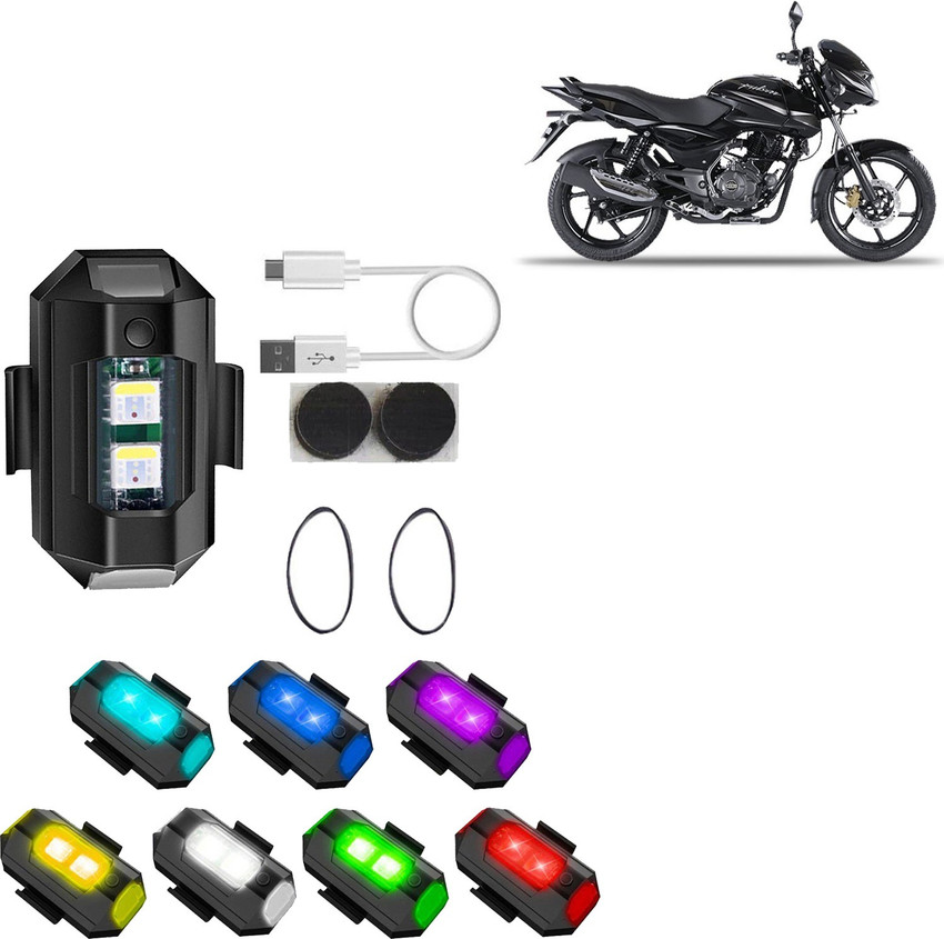 DvineAutoFashionZ 7 Color Led Strobe Light Motorbike USB Rechargeable Battery For Pulsar 150 License Plate Light Motorbike Truck Car LED for Bajaj 12 V 15 W Price in India Buy DvineAutoFashionZ