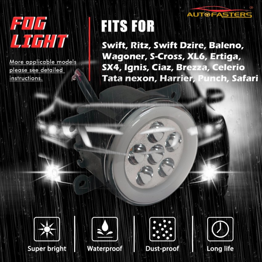 AUTOFASTERS Driving Fog Lights Lamps Replacement for Swift, Baleno