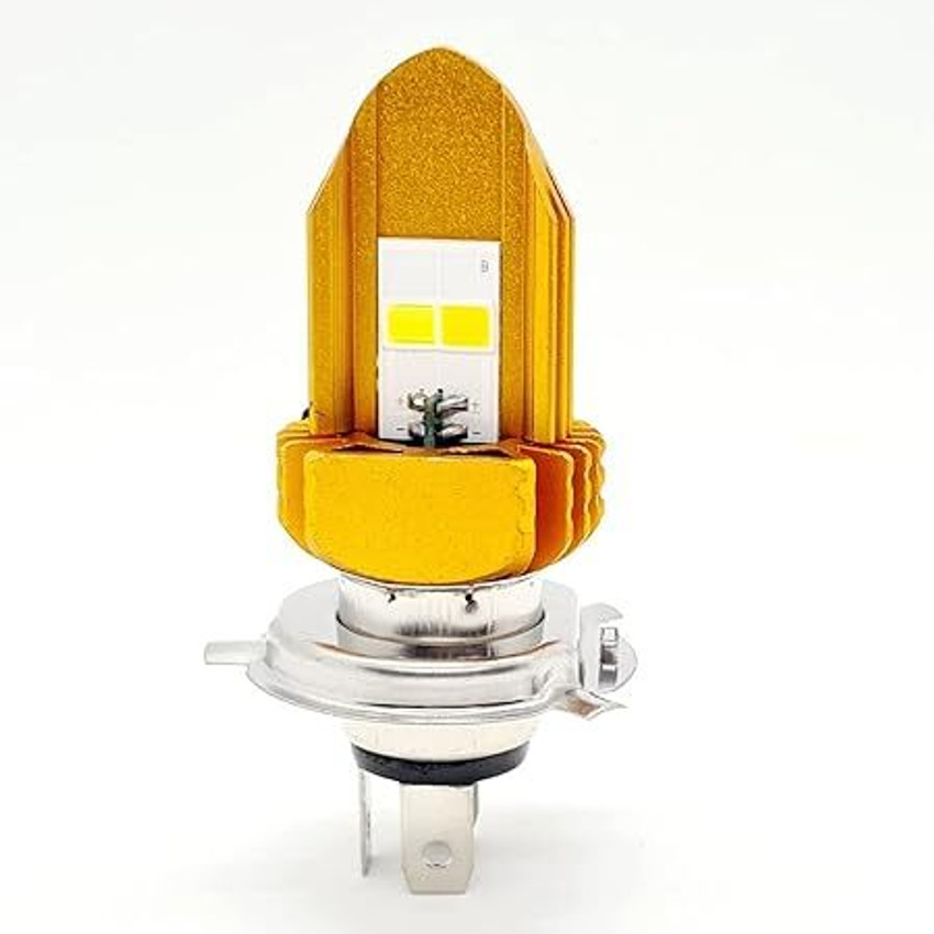 ZULUSTYL H4 White Yellow LED Headlight Bulb Universal Bike Dual