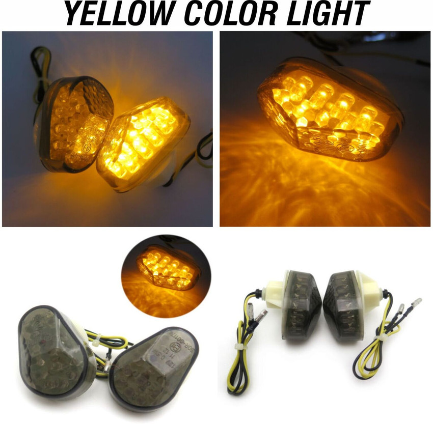 ASRYD Motorcycle Turn Signals LED Indicator Yellow Flashing Lights