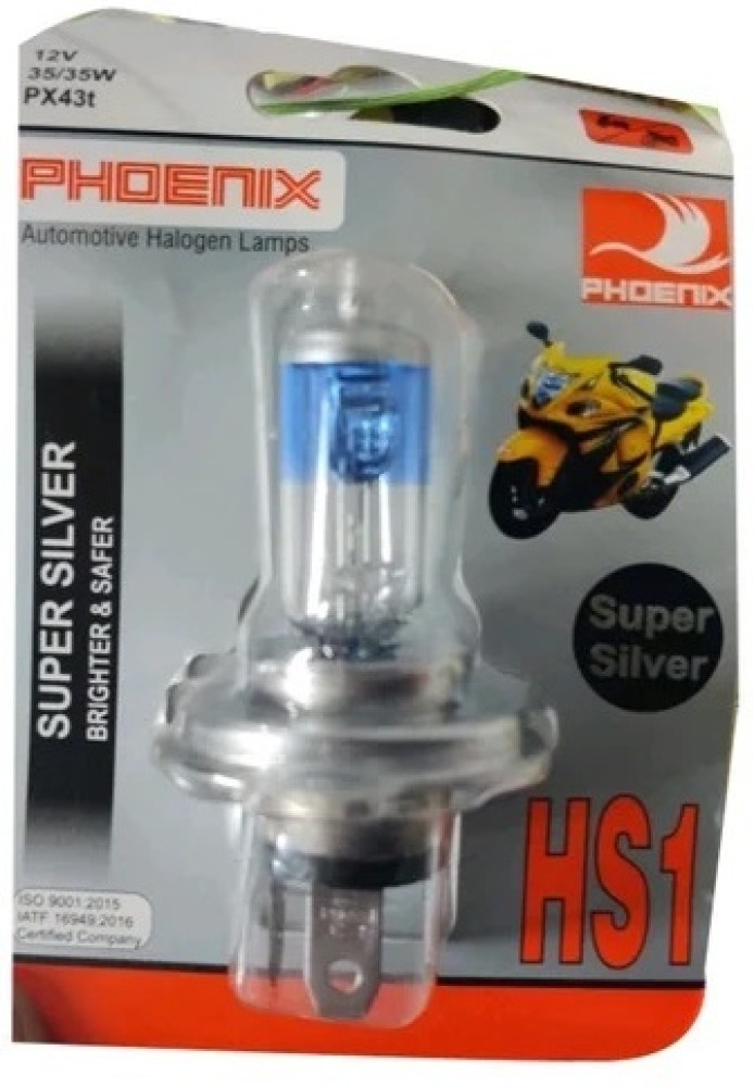 HALONIX PHOENIX SUPER SILVER HS1 BULB Headlight Motorbike Halogen for Hero,  Honda, Bajaj, Suzuki, TVS, Yamaha (12 V, 35 W) Price in India - Buy HALONIX  PHOENIX SUPER SILVER HS1 BULB Headlight