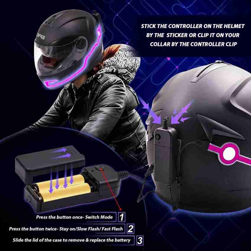 Flashing best sale helmet light