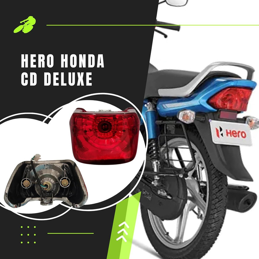 Vtrust Tail Back Light for Bike Compatible For Hero CD Deluxe Brake Light Motorbike Halogen for Hero 16 V 9 W Price in India Buy Vtrust Tail Back Light for Bike