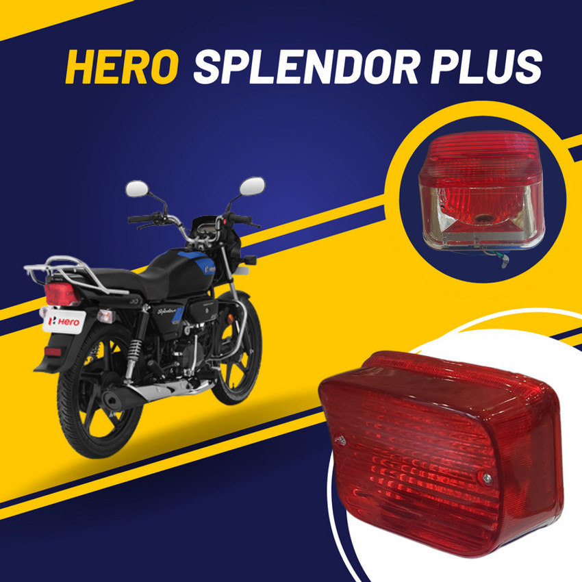 Apsmotiv Back light Tail Light Assembly Hero Splendor Plus W O BULB break light Red Tail Light Motorbike Halogen for Hero 12 V 5 W Price in India Buy Apsmotiv Back light