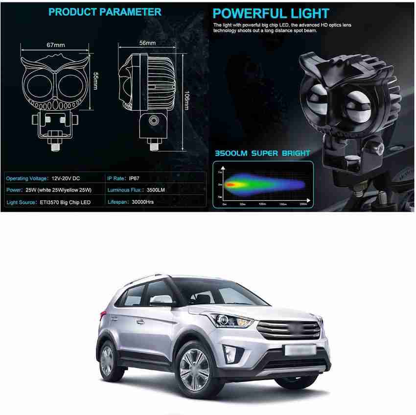 PRTEK LED BAR Work Light Spot Fog Lamp Yellow White 529 Headlight
