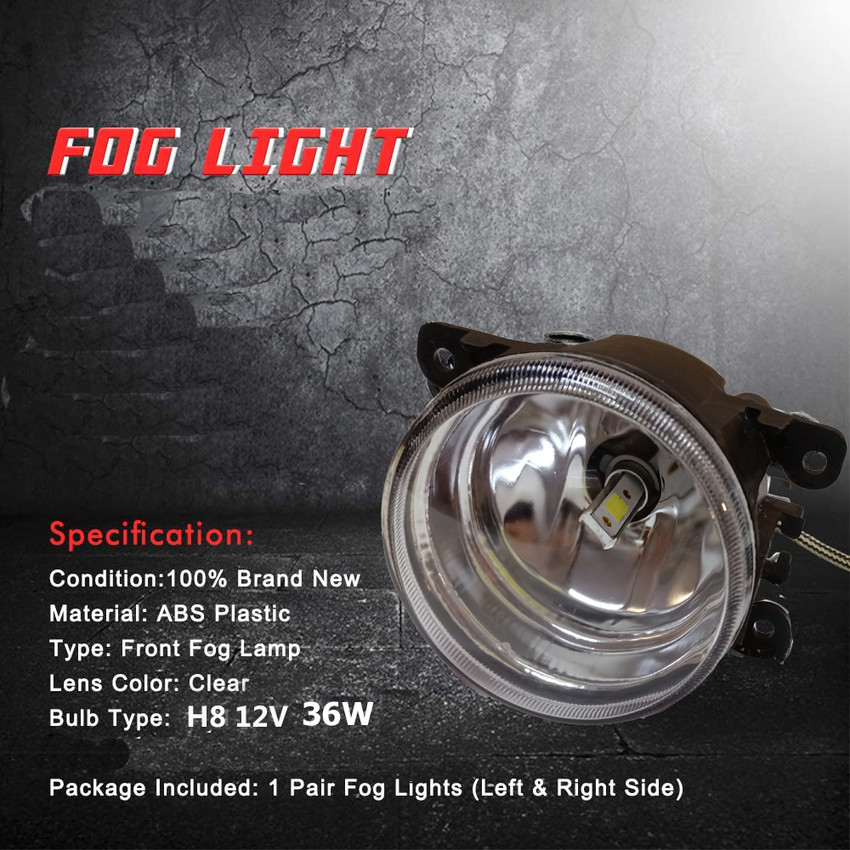 Autofasters H8 Led Fog Light For Brezza Fog Lamp Car LED for Maruti Suzuki 12 V 36 W