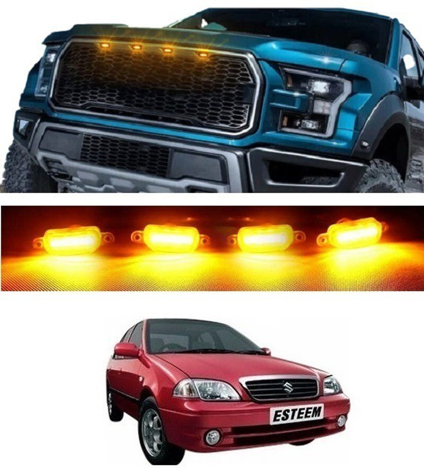 Trigcars Maruti Suzuki Esteem Car Radiator Grill LED Light Set of