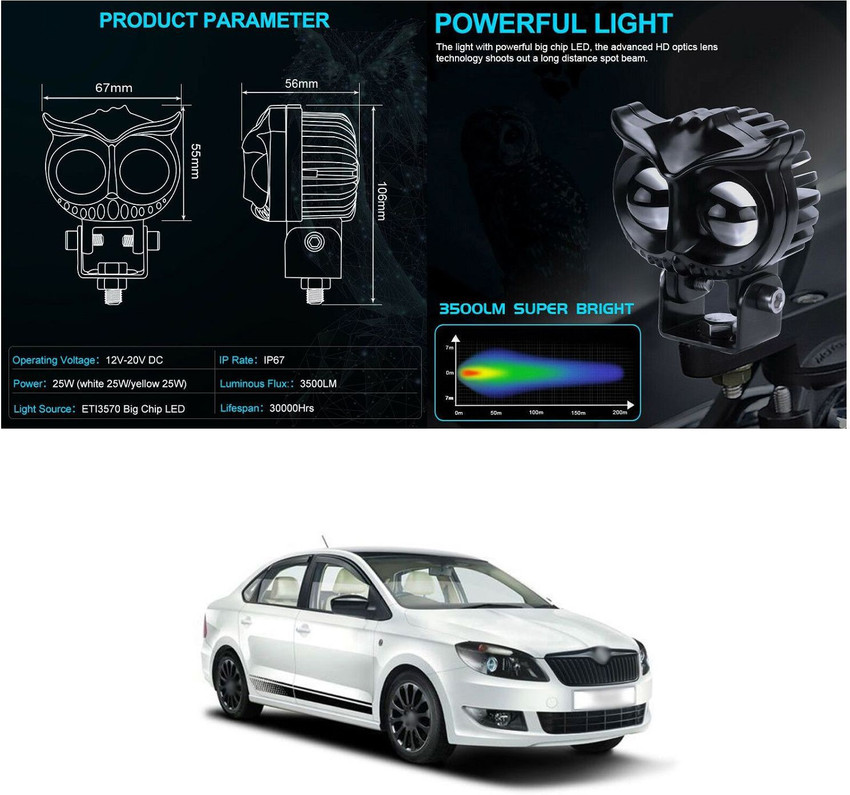 Skoda hot sale rapid headlamp