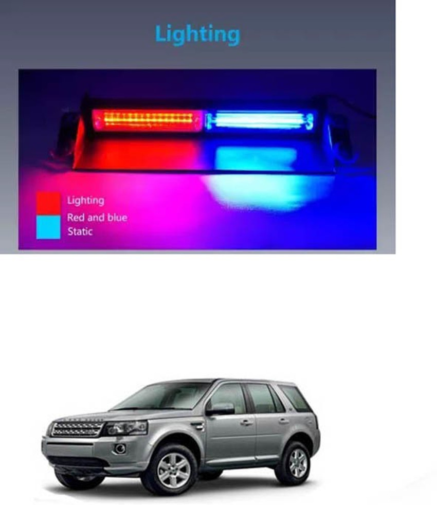 FKOK Car Flash Light Red Blue LED COB For Freelander 2 Headlight