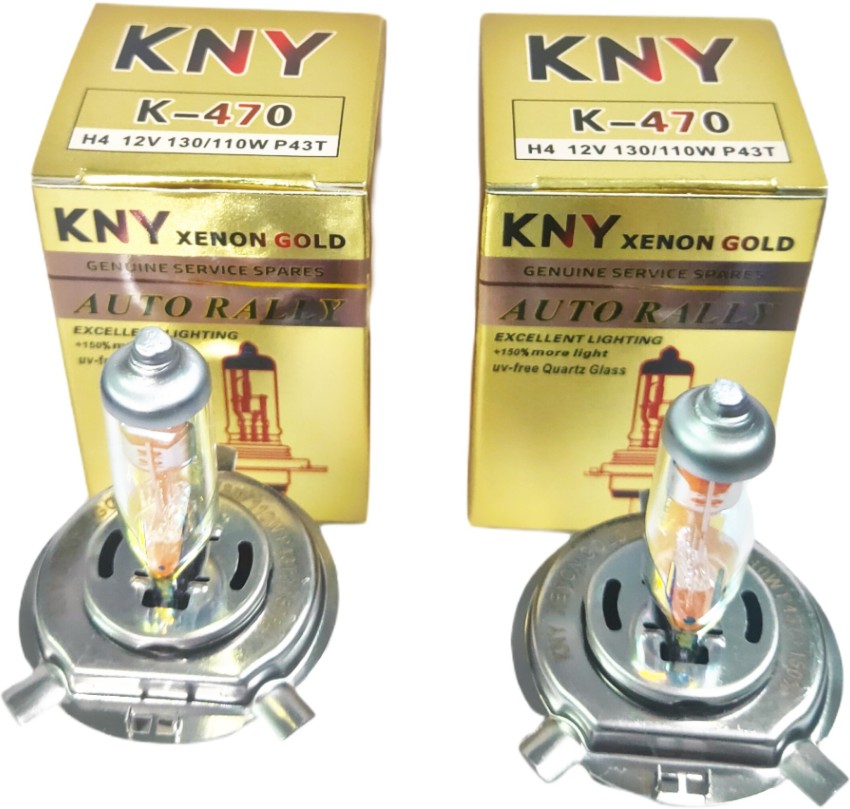 kny K-470 Xenon Gold Auto Rally H4 Car Headlight Bulb 12v (130