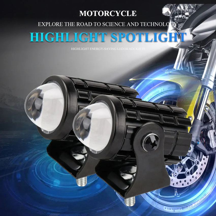 SRPHERE U1 Motorcycle Mini Driving Light Headlight Universal Dual Color white yellow Fog Lamp Car Motorbike Truck Van LED 12 V 36 W
