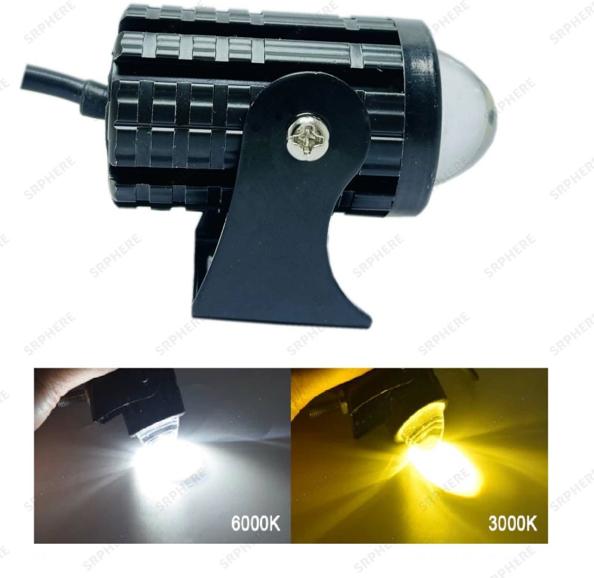 SRPHERE Universal Motorcycle LED HeadLight Spotlights Projector Lens Yellow  White Fog Lamp Car, Motorbike, Truck, Van LED (12 V, 36 W) Price in India -  Buy SRPHERE Universal Motorcycle LED HeadLight Spotlights