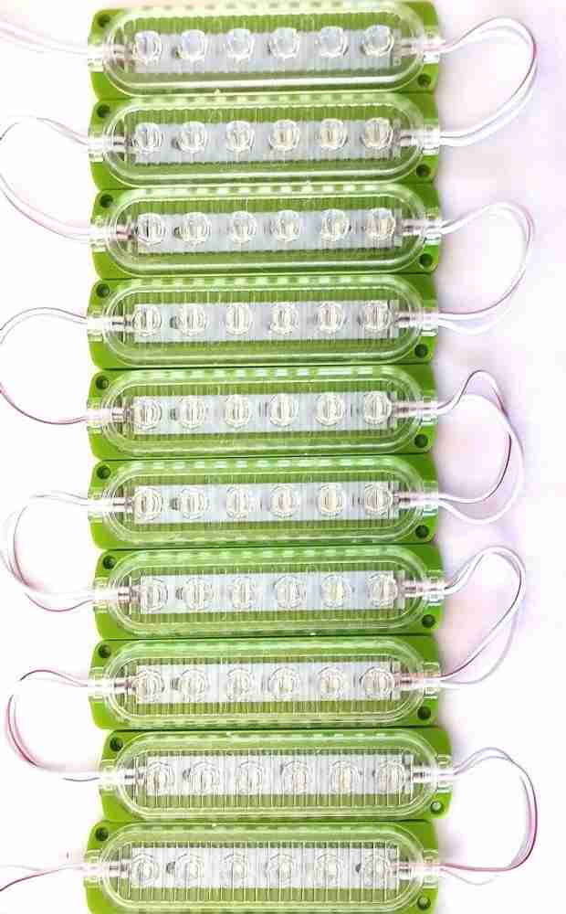 Steko 10 Pieces (GREEN) DC 12 Volt 1.5 Watt (6-LED) Waterproof LED