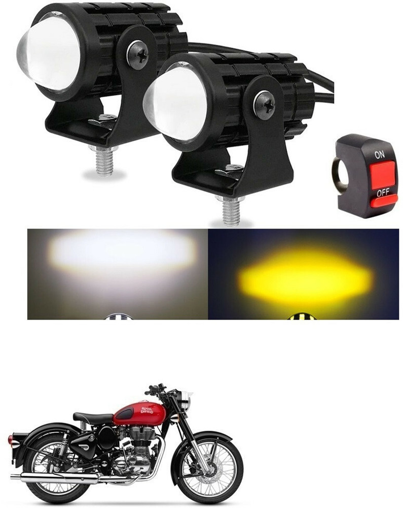 Znee Smart Motorcycle Fog Light Led White Yellow With Switch Royal Enfield Classic 350 Headlight Motorbike LED for Royal Enfield 12 V 36 W Price in India Buy Znee Smart Motorcycle Fog