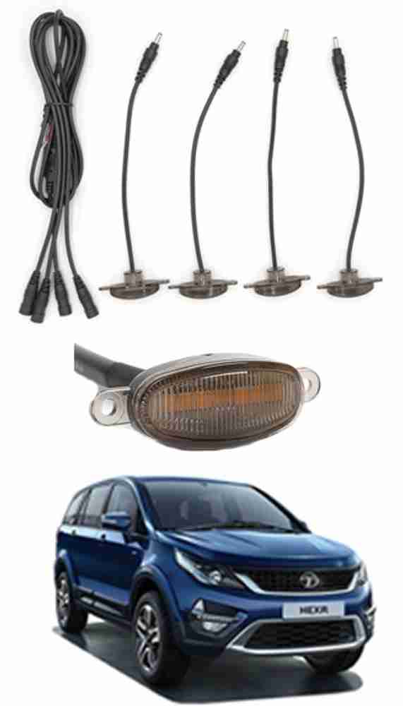 RKPSP 4 LED Front Grill Led Lights Amber Lights DRL For Hexa Tata
