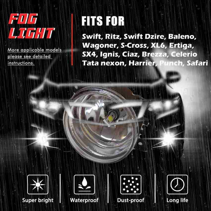 Autofasters H8 Led Fog Light For Brezza Fog Lamp Car LED for Maruti Suzuki 12 V 36 W