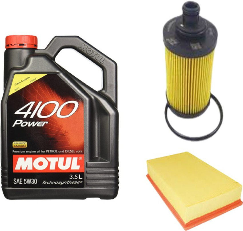 MOTUL 4100 5W30 Engine oil Air Oil filters combo for Maruti
