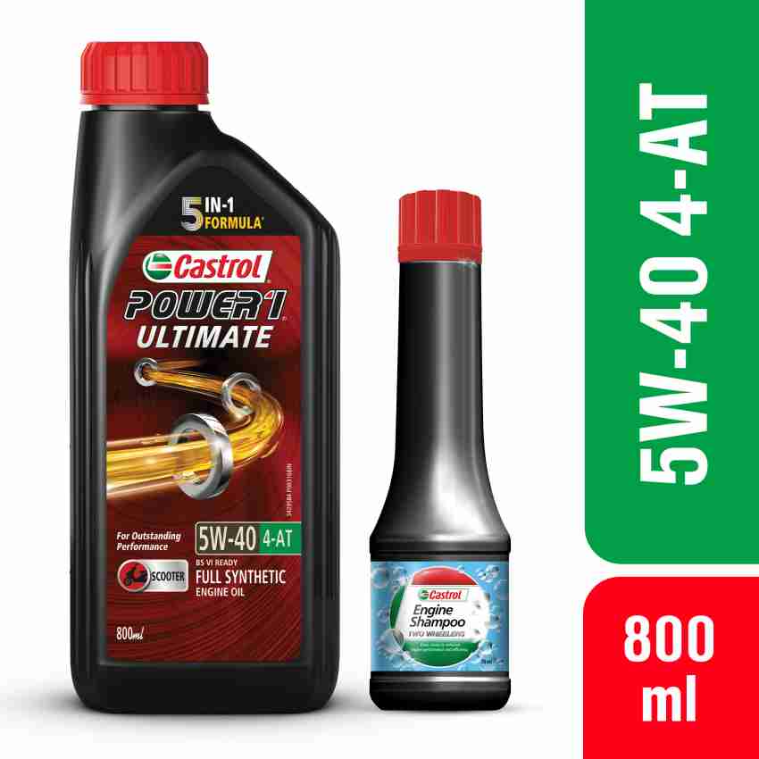 Castrol Power1 Ultimate 5W-40 4-AT Super Saver Combo Full-Synthetic Engine  Oil Price in India - Buy Castrol Power1 Ultimate 5W-40 4-AT Super Saver  Combo Full-Synthetic Engine Oil online at