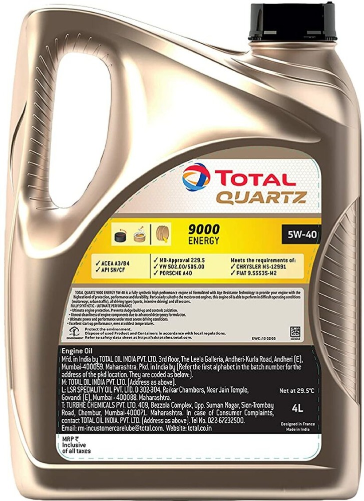 Total® - Quartz 9000 Energy SAE 5W-40 Synthetic Motor Oil