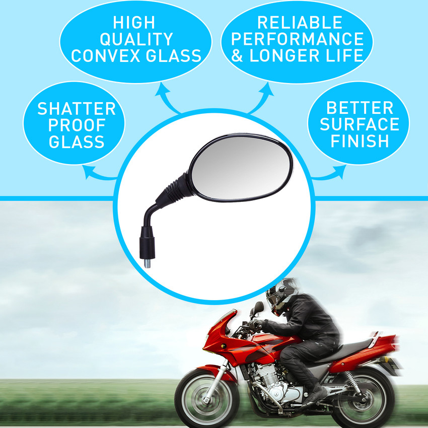 UNO MINDA Manual Rear View Mirror For Hero Passion Splendor Pro Price in India Buy UNO MINDA Manual Rear View Mirror For Hero Passion Splendor Pro online at Flipkart