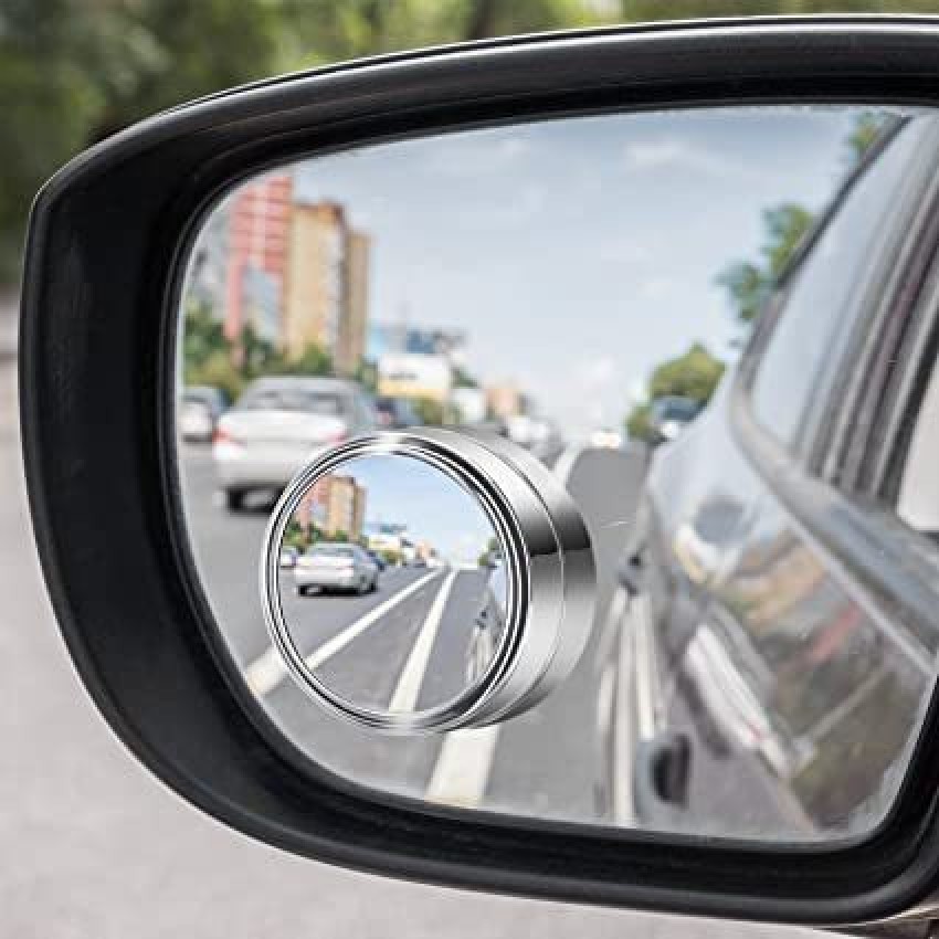 CarFrill HD Glass Frameless Round Convex Rear View Blind Spot Mirror  Cars/Trucks/Vans (2) -Pack of 2