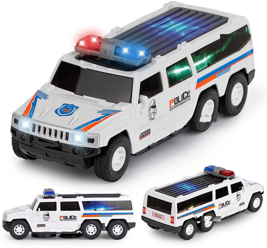 venimall Police Car Toy for Kids with Light Siren Sound 360