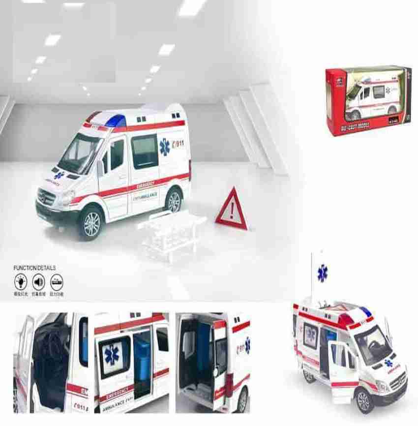 Skstore Die cast Ambulance Toy Car with Light Siren Sound Heavy Duty Alloy Die cast Ambulance Toy Car with Light Siren Sound Heavy Duty Alloy shop for Skstore products in