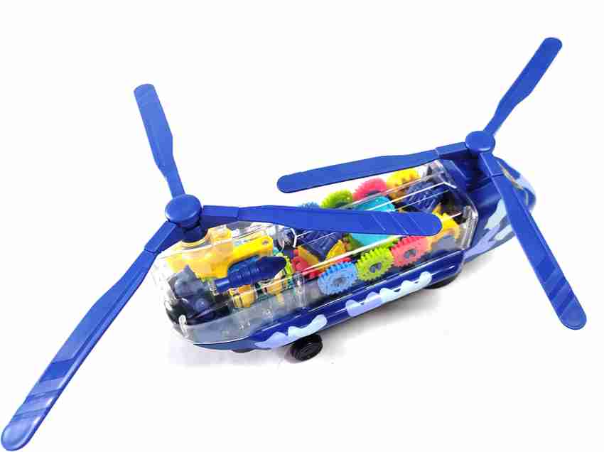 KOKEE TOYS Gear Chinook Helicopter Toy for Kids with Lights Music and Bump Go Mode Gear Chinook Helicopter Toy for Kids with Lights Music and Bump Go Mode