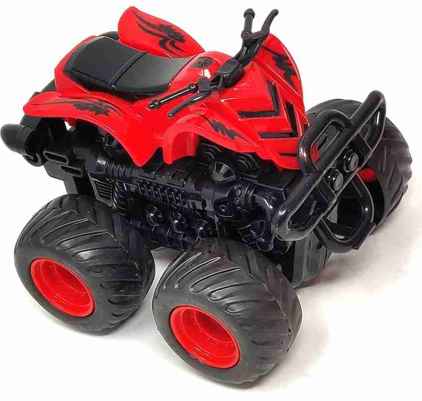 ALL IN ONE Friction Big Motor Vehicle Bike Car Toy Set for Kids Red Pack of 1 Friction Big Motor Vehicle Bike Car Toy Set for Kids Red Pack of 1