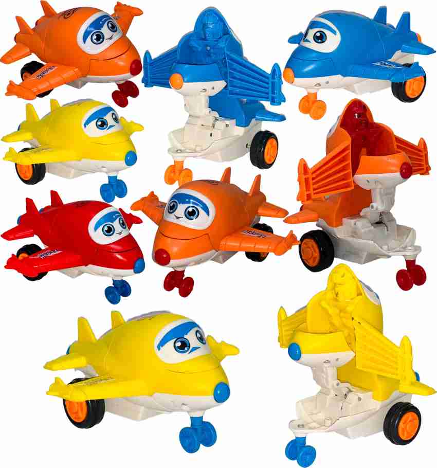 Super Wings 2 Inches Mini Transforming Toy Deformation Airplane Robot  Action Figures Transformation Toys For Children Gifts