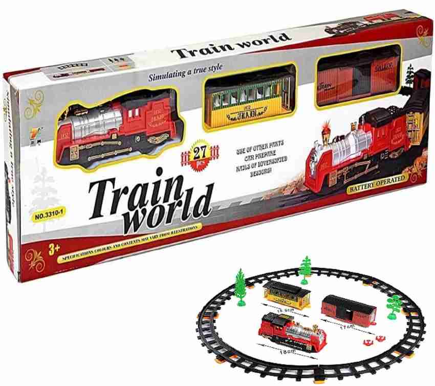 Skstore Battery Operated High Speed World Train Toy for Kids Set