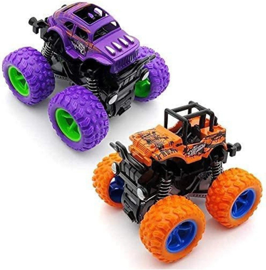 Eazytobuy Monster Truck Cars Push and Go toys for kids gift for kids kidmania Pack of 2 Monster Truck Cars Push and Go toys for kids gift for kids kidmania Pack