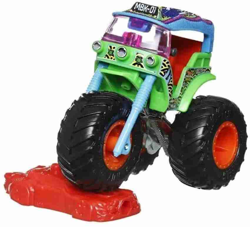 Hot Wheels Monster Truck Pit & Launch Playsets with a 1 Monster Truck & 1  Hot Wheels 1:64 Scale Car, Great Gift for Kids Ages 4 Years & Older