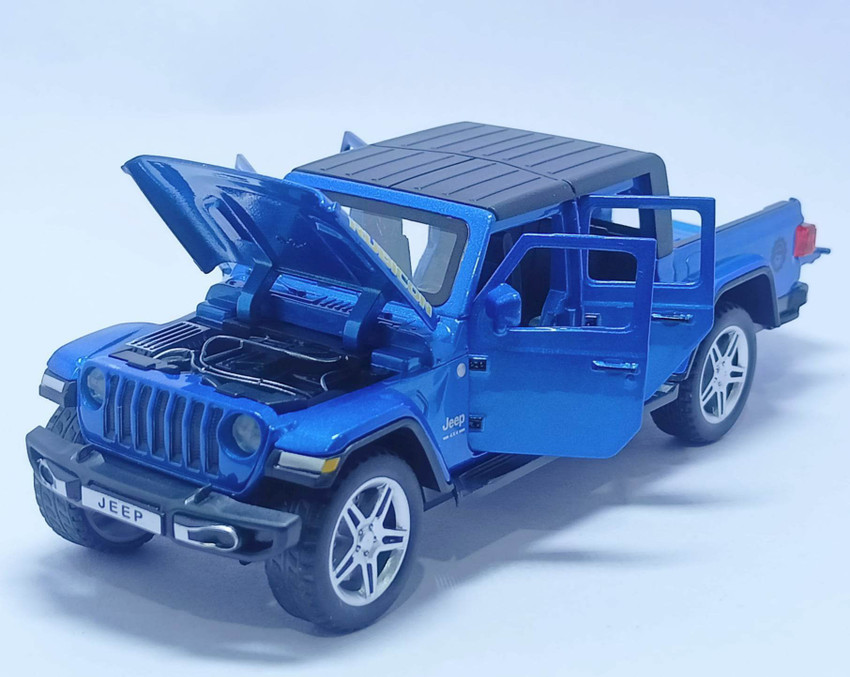 MQV JEEP RUBICON BLUE METAL MODEL CAR TOY JEEP RUBICON BLUE