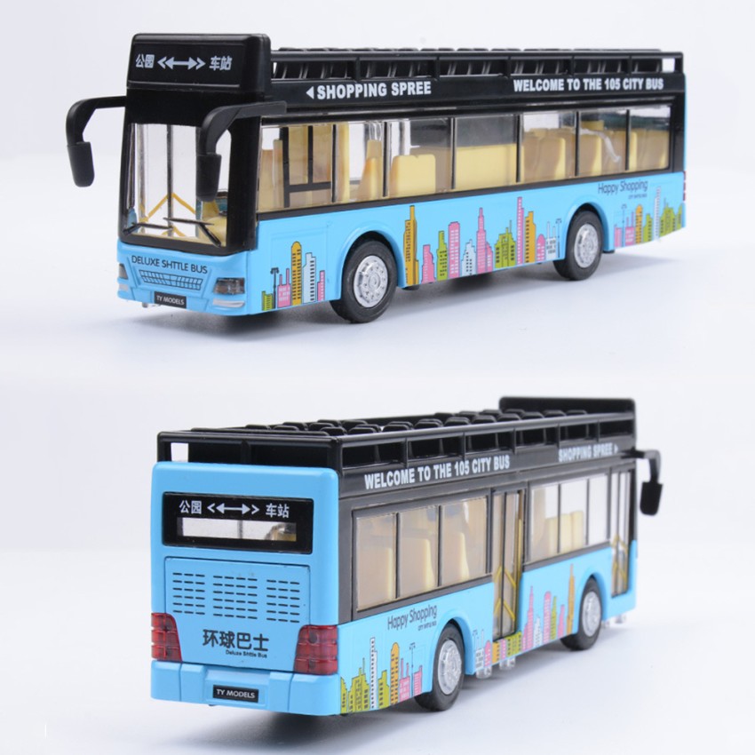 UKAXA Diecast Metal Alloy London Long Sightseeing Bus Collection