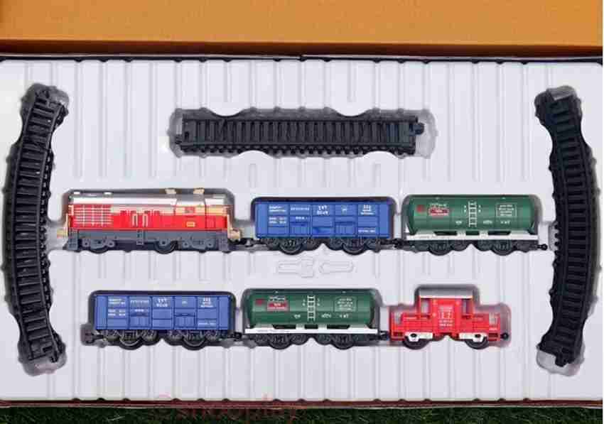 AR KIDS TOYS Plastic Train with Coaches Railway Track Train Toy