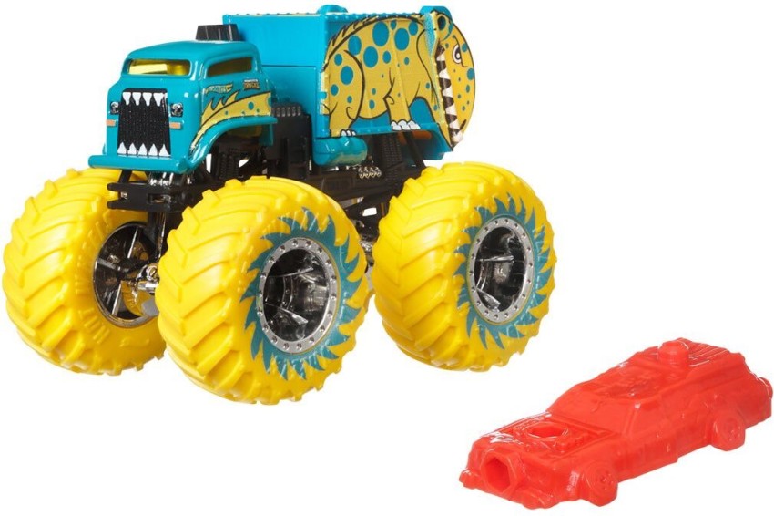 Hot Wheels Monster Truck Pit & Launch Playsets with a 1 Monster Truck & 1  Hot Wheels 1:64 Scale Car, Great Gift for Kids Ages 4 Years & Older