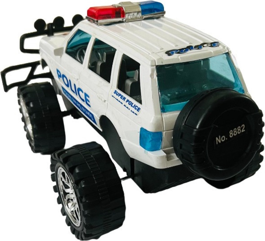 Sky Toys Police Car Interceptor- White , Real Alloy Wheels Police