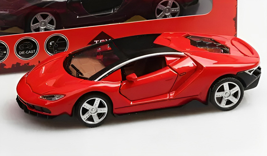 Red toy lamborghini top