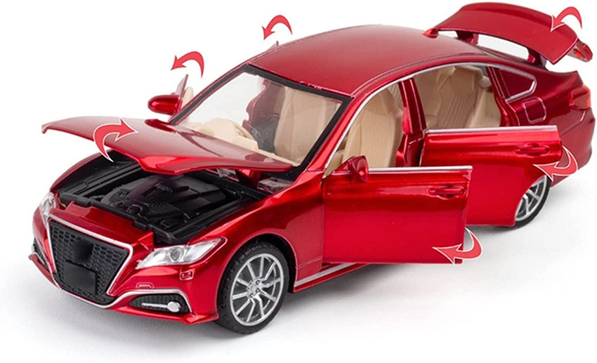 UKAXA 1 32 Scale Toyota Crown Metal Diecast Car Toys with Sound