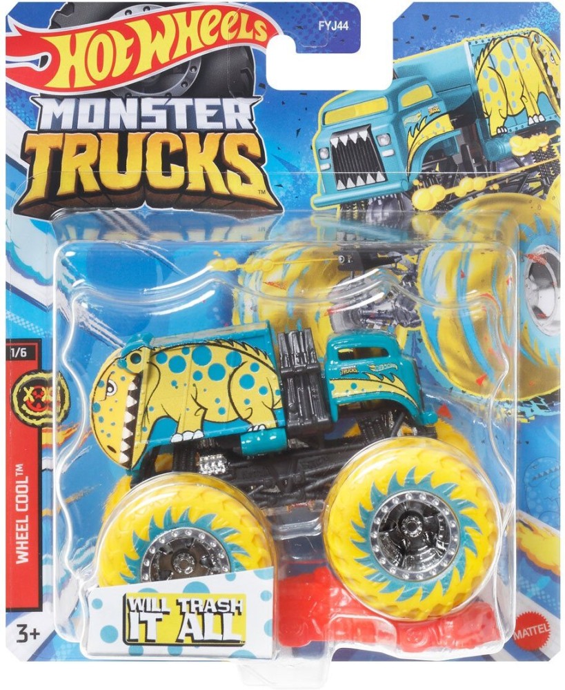 Hot Wheels Monster Trucks Will Trash It All 1:24 Scale Die-Cast