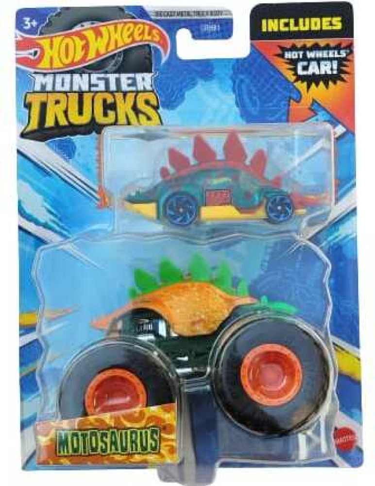Hot Wheels - 1:64 - Motosaurus com Carrinho - Monster Trucks