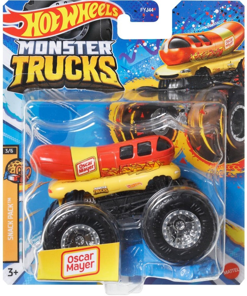 Hot wheels Monster Trucks 1:64 4 Assorted Pack Multicolor