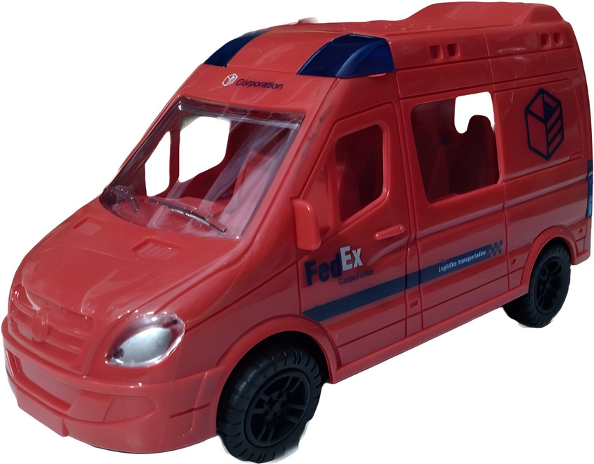 BakoliyaToys Ambulance Car Bump and Go Toy for Kids Logistic Van